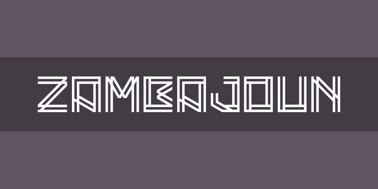 Пример шрифта Zambajoun #1